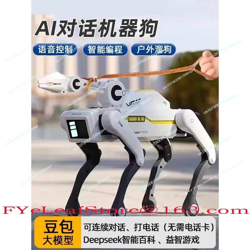 AI intelligent machine dog mechanical electronics manual programming electric remote control boy gift