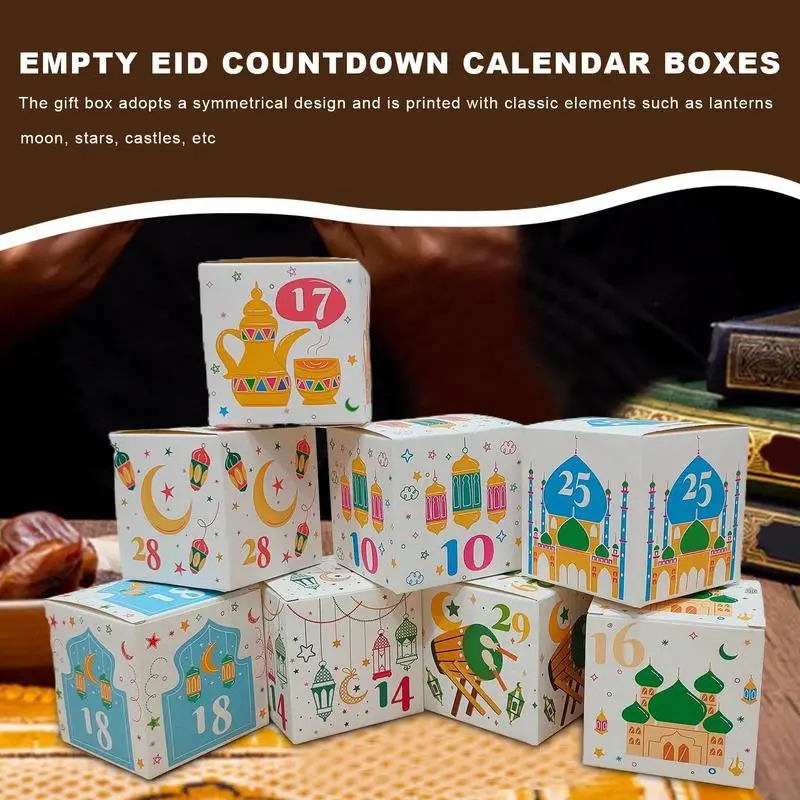 

Eid Countdown Treat Boxes Holiday Paper Treat Box Empty Holiday Goodie Boxes Set Of 30 Paper Candy Boxes For Holiday Decor