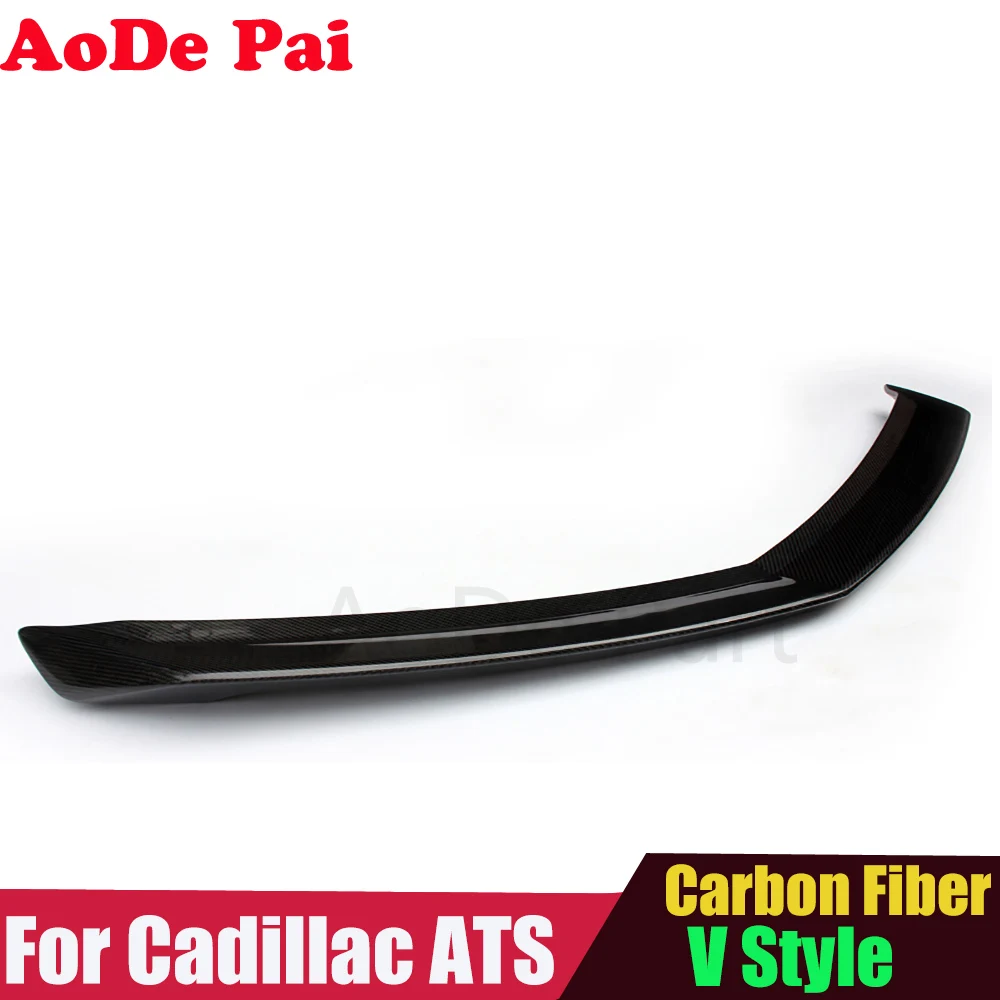 3K Twil Real Carbon Fiber Rear Boot Trunk Wings Spoiler Ducktail for Cadillac ATS V 4 Door Sedan 2012-2019