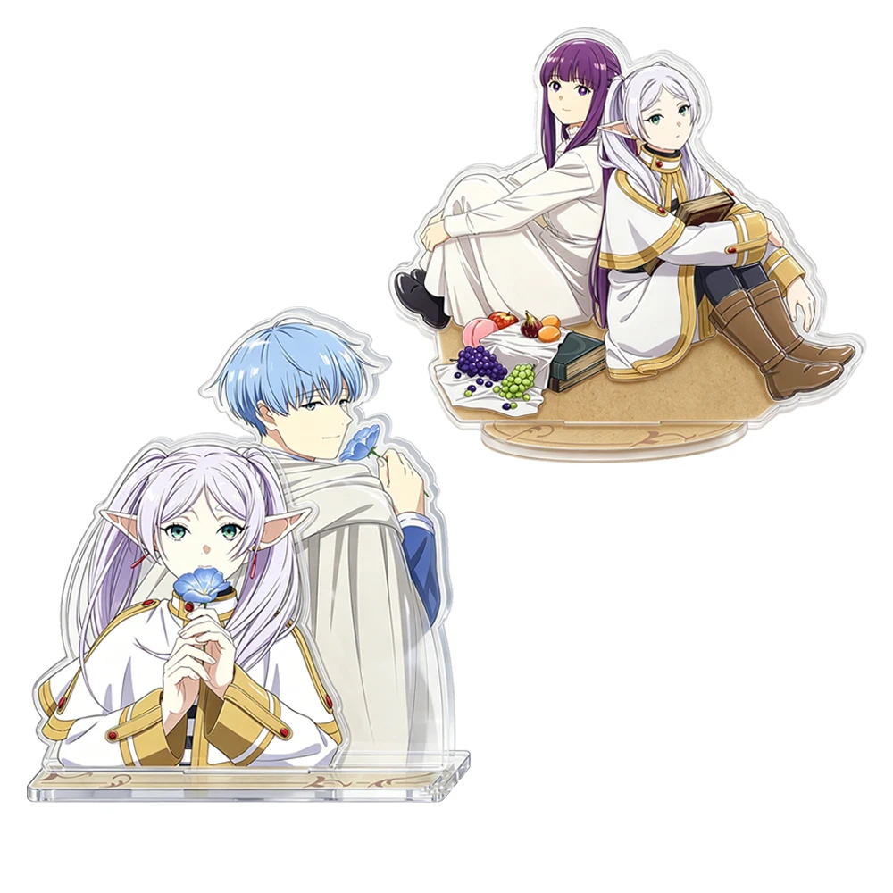 Anime FRIEREN Acrylic Stand Figure Keychain Himmel Fern Yukata Halloween Ver. Keyring Desktop Decor Kawaii Fans Gift