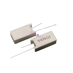 5 Pcs 5W resistenza di cemento Verticale resistenza 0.05 ~ 100K ohm 5% 0.1R 0.15R 0.22R 0.25R 0.39R 0.47R 1R 10RJ 100R 150R resistore di Ceramica