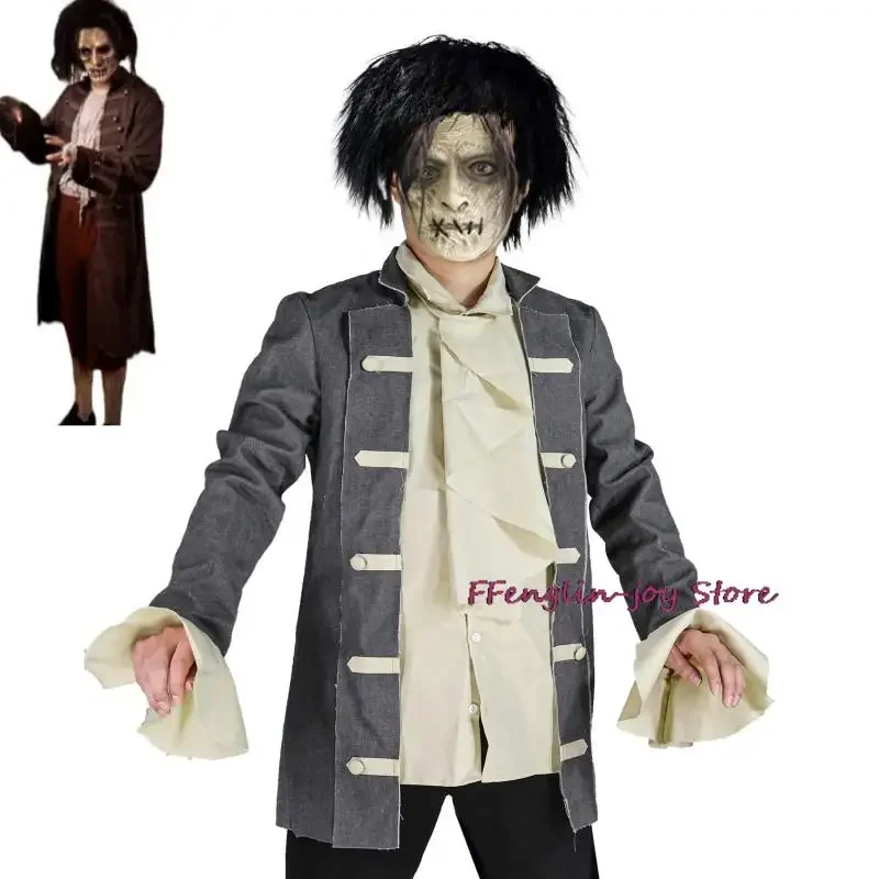 QQ8 فيلم Hocus P0cus بيلي بوتشرسون أزياء تنكرية أنيمي الكبار معطف الطفل بطانة موحدة هالوين المرحلة البدلة 5Lk¥