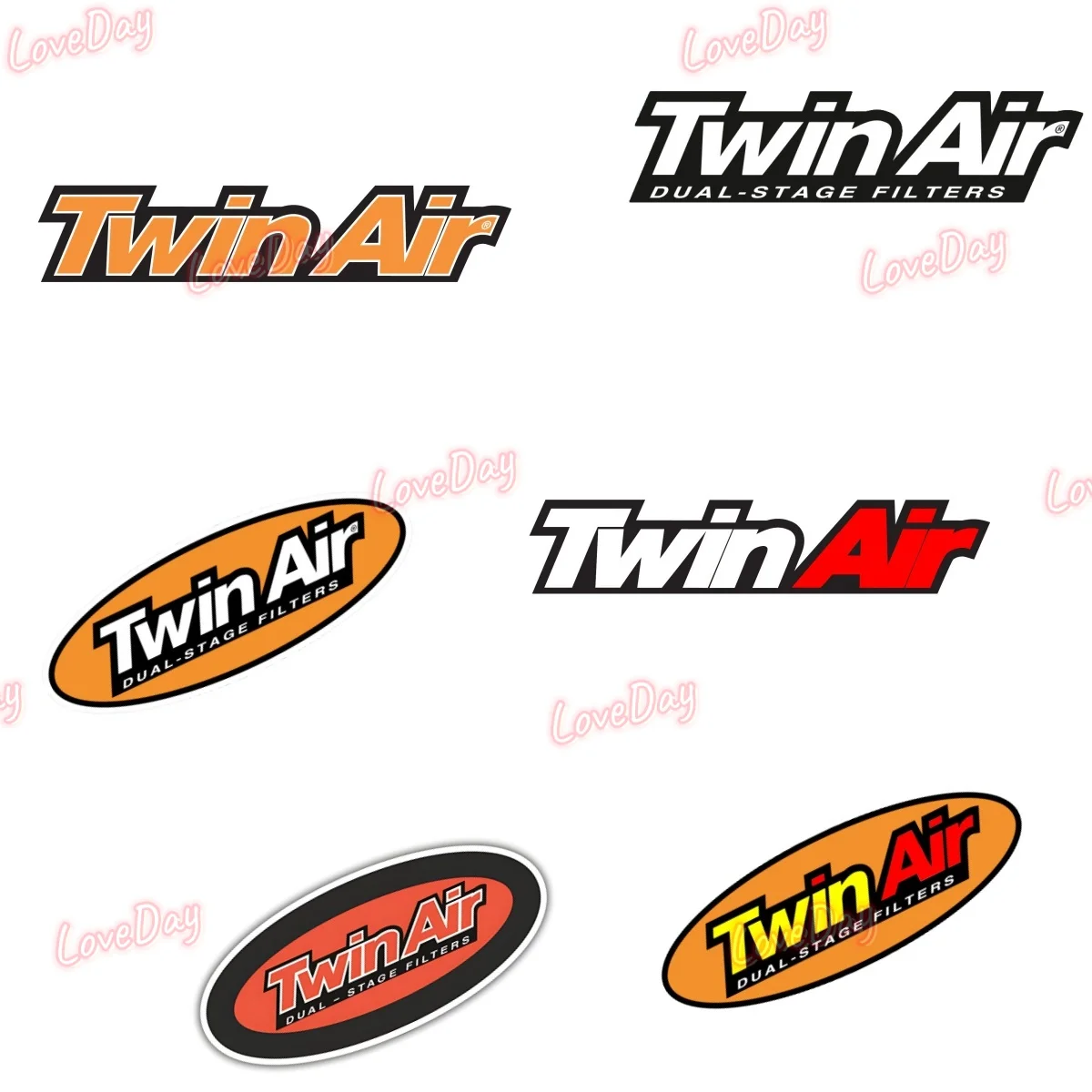 Twin Air Logo Sticker Motocross Racing MX Graphics Decals Sticker Vinyl Aufkleber Autocollant TwinAir Dual Stage Filters Decals