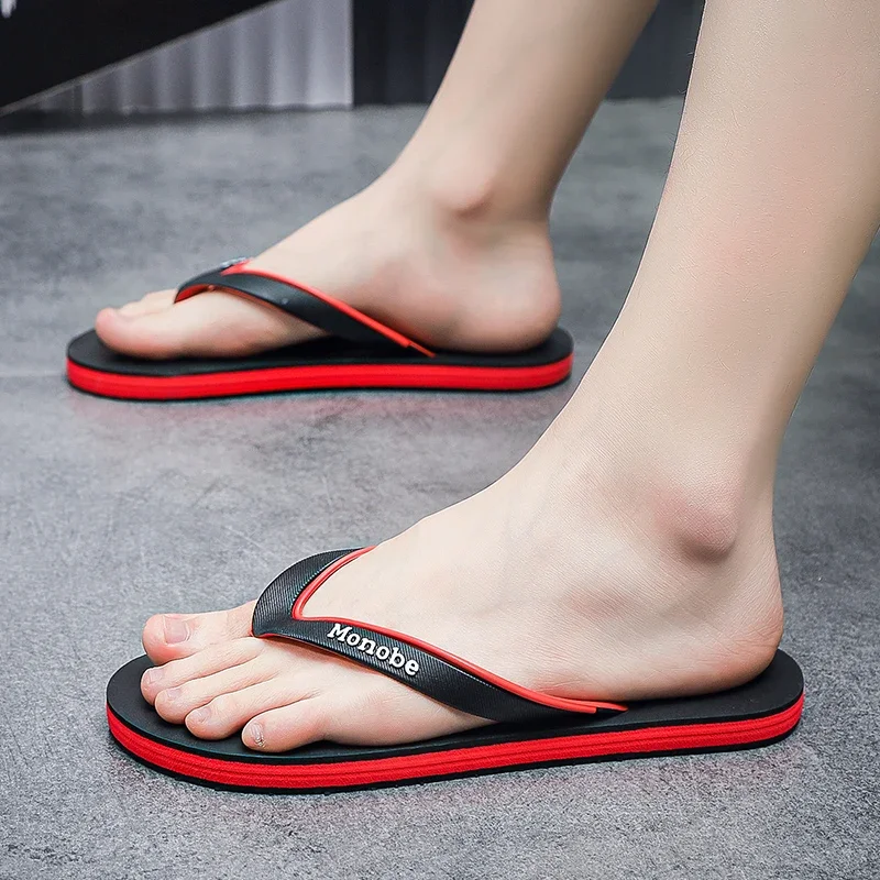 Men Quick Drying Flip Flops Lightweight Male Casual Sandals Comfortable Bathroom Water Shoes Boy Slippers Swimming Pool Slides