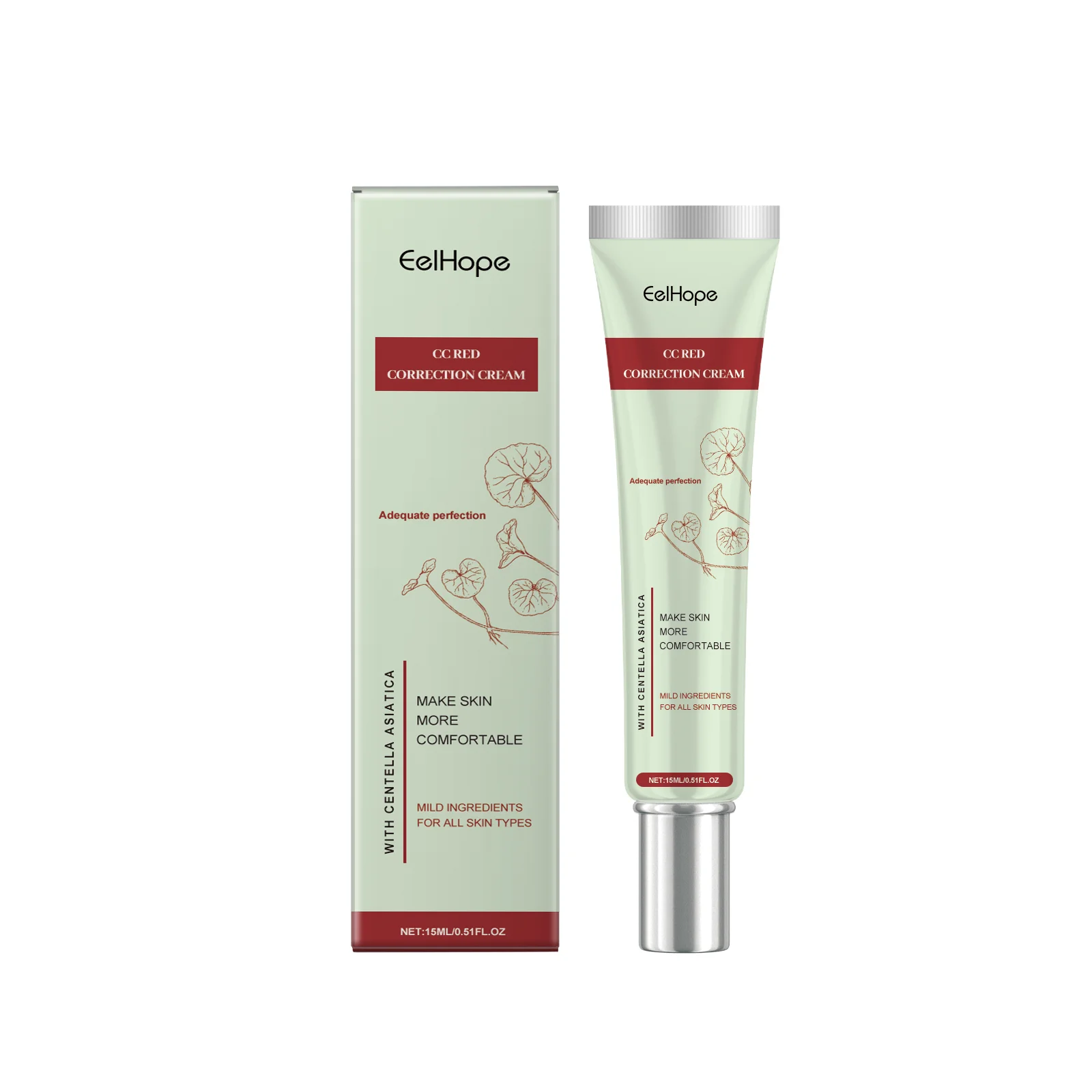

Eelhope Centella Cc Cream Нежный увлажняющий консилер Тональный крем для макияжа Осветляющий кожу Легкий увлажняющий тон 3 шт.