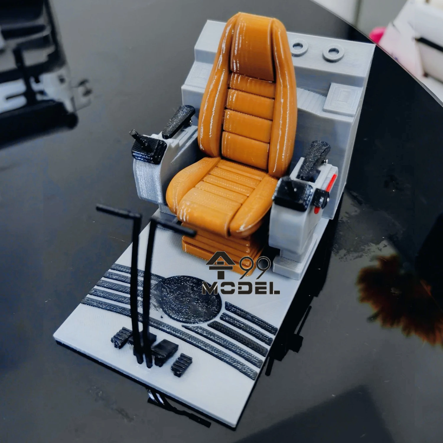 

RC Excavator Cab Seat Suitable for 1/14 and 1/12 Scale Remote Control Excavators and Construction Machinery Models