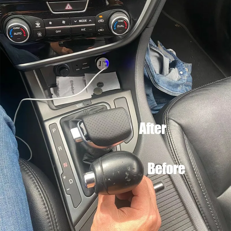 Carbon Fiber Texture Automatic Shift Knob Shifter Gear Stick for KIA Sportage 3 Sorento K5 K7 Soul 2 Ceed Optima Rio 2012-2015
