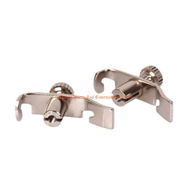 C4DE Silver Erhu Fine Tuners Strong Stainless Steel Construction Clear Sound Output Simple Operations Erhu String Tuning Part