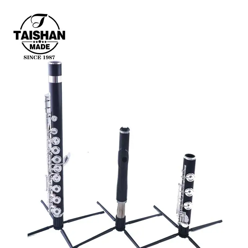 Chinese Brand Taishan TSFL-320 Soprano C Tone Open Keys Silver Plated Ebony Flute With E Mechanism