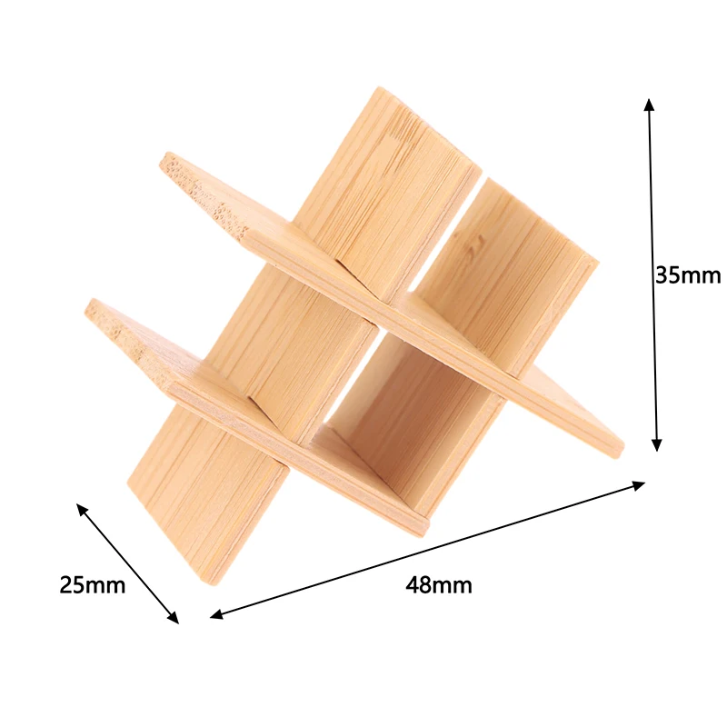 Dollhouse Accessories Miniature Wooden Wine Bottle Holder Mini Showcase Model Toy For Doll House Decoration