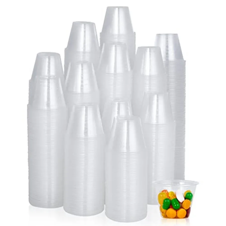 

Pack Disposable Medicine Cups 1 oz,Medical Plastic Measuring Cups For Medical Purposes, or Mixing and Measuring Resin, Epoxy, D