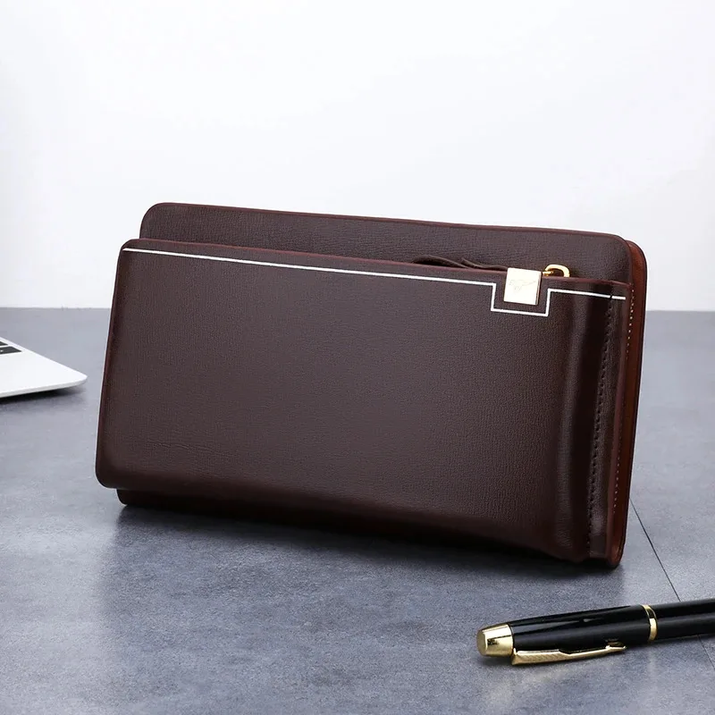 Casual men's Business Wallet PU Card bag Handbag long chmap bags bolsos para hombre sacoches clutch