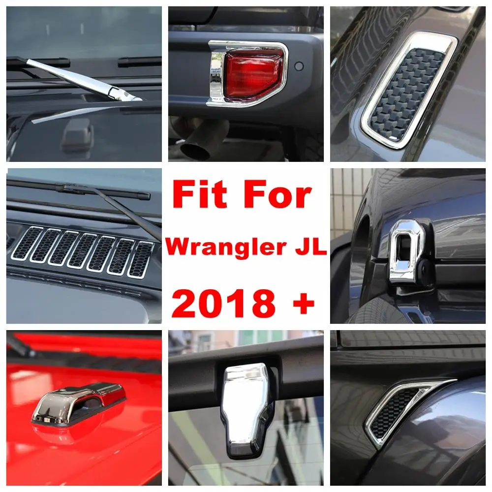 

Front Window Wiper / Up Engine Hood Air / Rear Fog Lamps / Body Leaf Fender Cover Trim Fit For Jeep Wrangler JL 2018 -2022