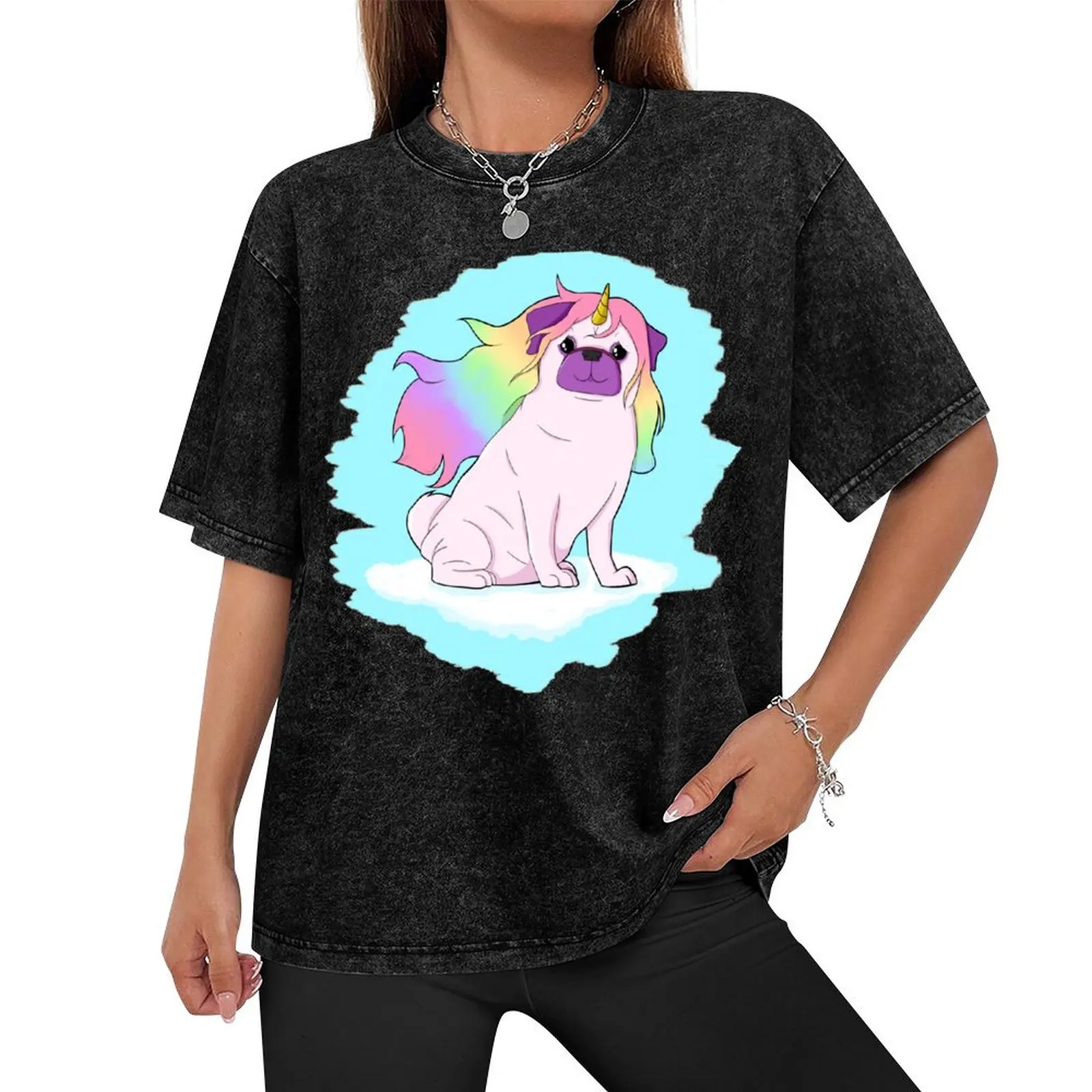 Pugicorn T-Shirt graphic tee shirt summer 2025 oversized t shirt mens tall t shirts