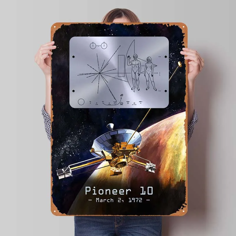 Pioneer 10 Plaque Sign Tinplate Poster Decoration for Home Decor Vintage Metal Sign for Bar Bedroom Wall Decoration Dekoration