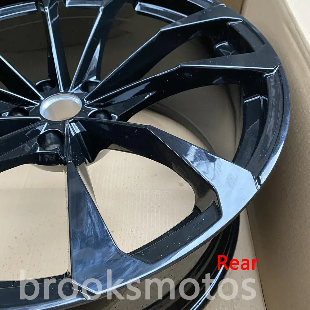 23" TWIN 5 SPOKE GLOSS BALCK STYLE FORGED WHEELS RIMS FIT 2016+ AUDI SQ7 Q8 RSQ8
