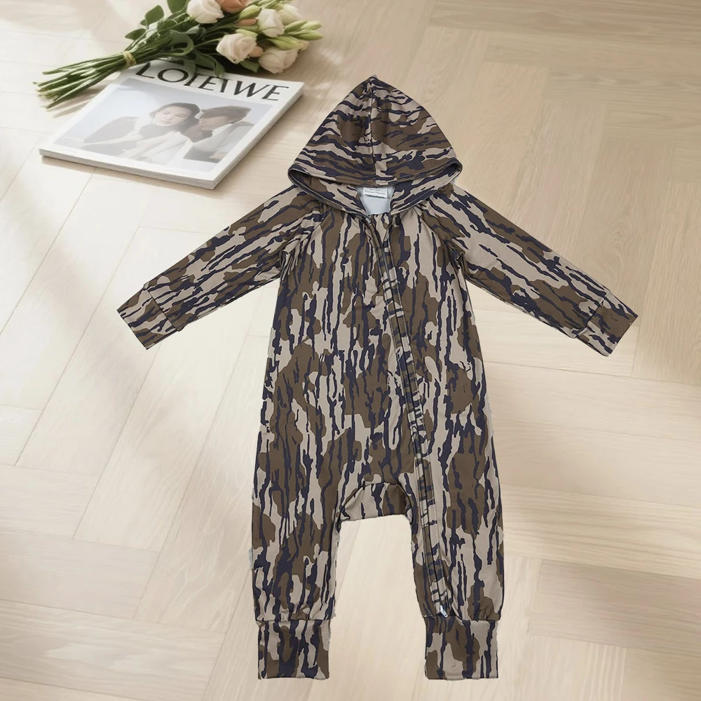 

11.15 Южная оливковая камуфляжная толстовка с капюшоном для маленьких мальчиков, трансформируемый комбинезон на двухсторонней молнии