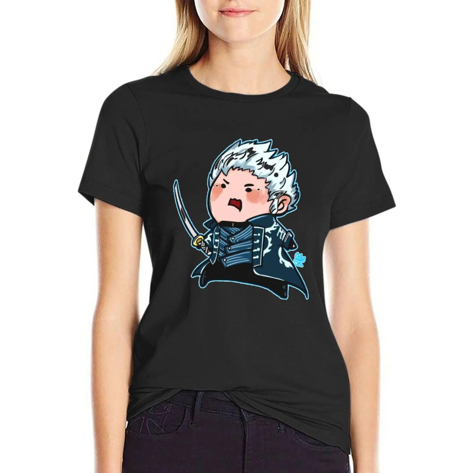 devil may chibi vergil T-Shirt sports fans sweat Woman fashion