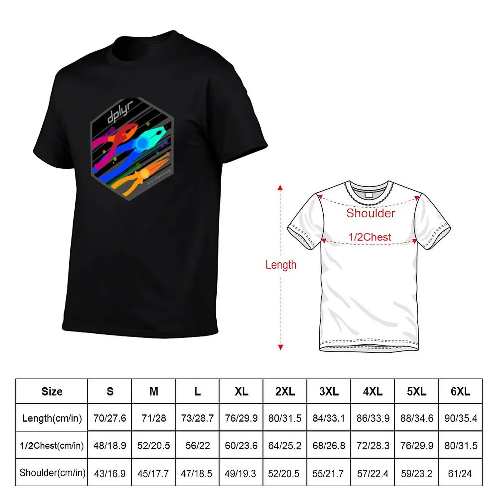 dplyr 2020 Hexagonal Sticker T-Shirt cotton graphic tees graphic t shirts Short sleeve tee oversizeds mens workout shirts