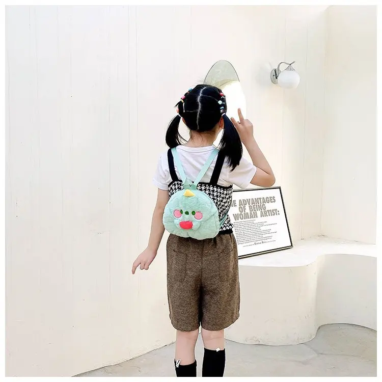 Cartoon Animals Plush Backpack Children Cute Style Shoulder Bag Soft Plush Material Soft Toy Kids Girl Bag Cute Accessories