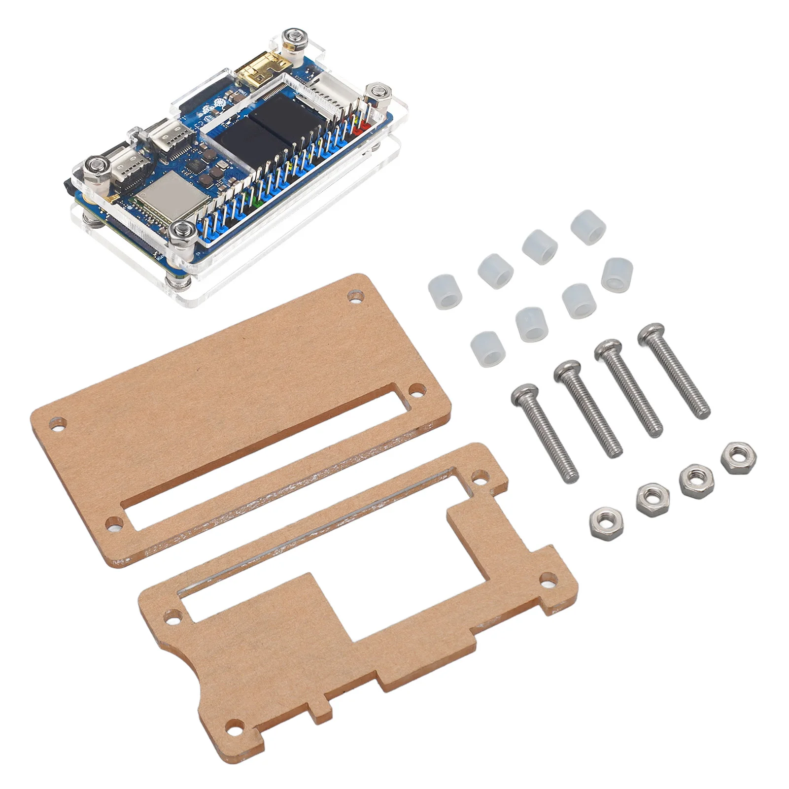 for Orange Pi Zero 2W Case Sturdy Durable Transparent Acrylic Precise Cutouts Simple Development Board Case
