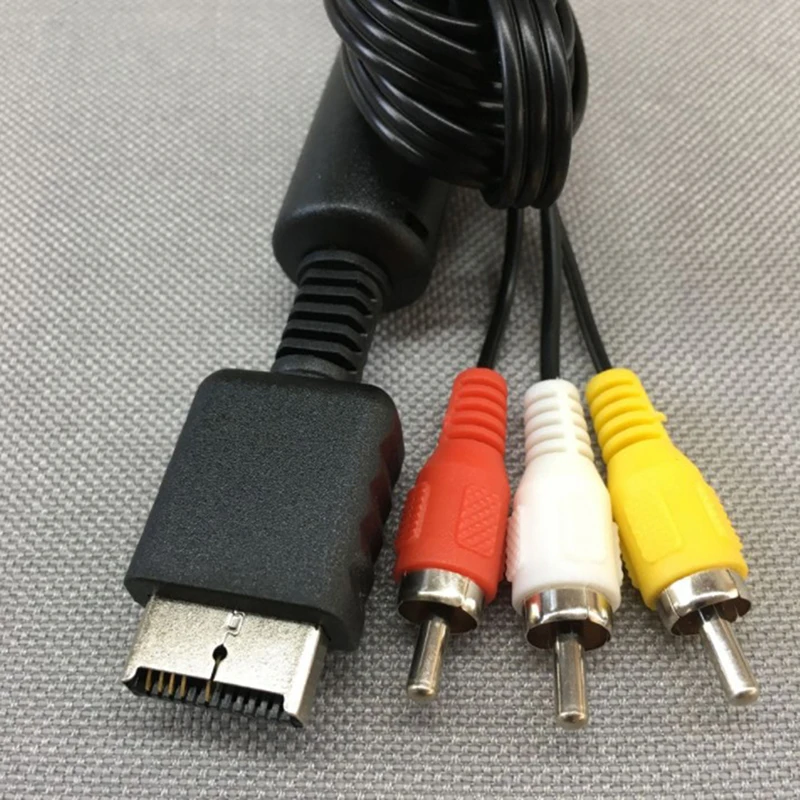 AV Video Video Cable TV Audio Video Stereo Cable A/V, ForPlaystation PS1 PS2 PS3 Audio Video Cord Wire For 1/2/3