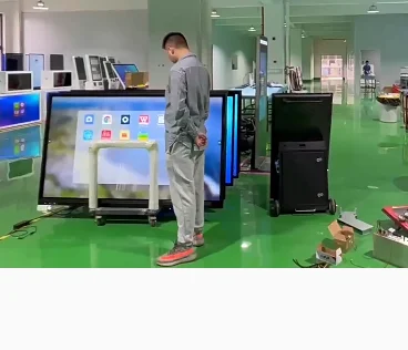 Indoor Long lasting LED Backlight 65 55 Inch Floor standing Ultra narrow bezel splicing Advertising High Brightness LCD Screen