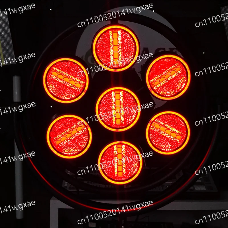 7Pcs LED Retro Halo Stage Light Warm White Matrix Background Lighting For Concert Party Club Bar Event Decor Lamp