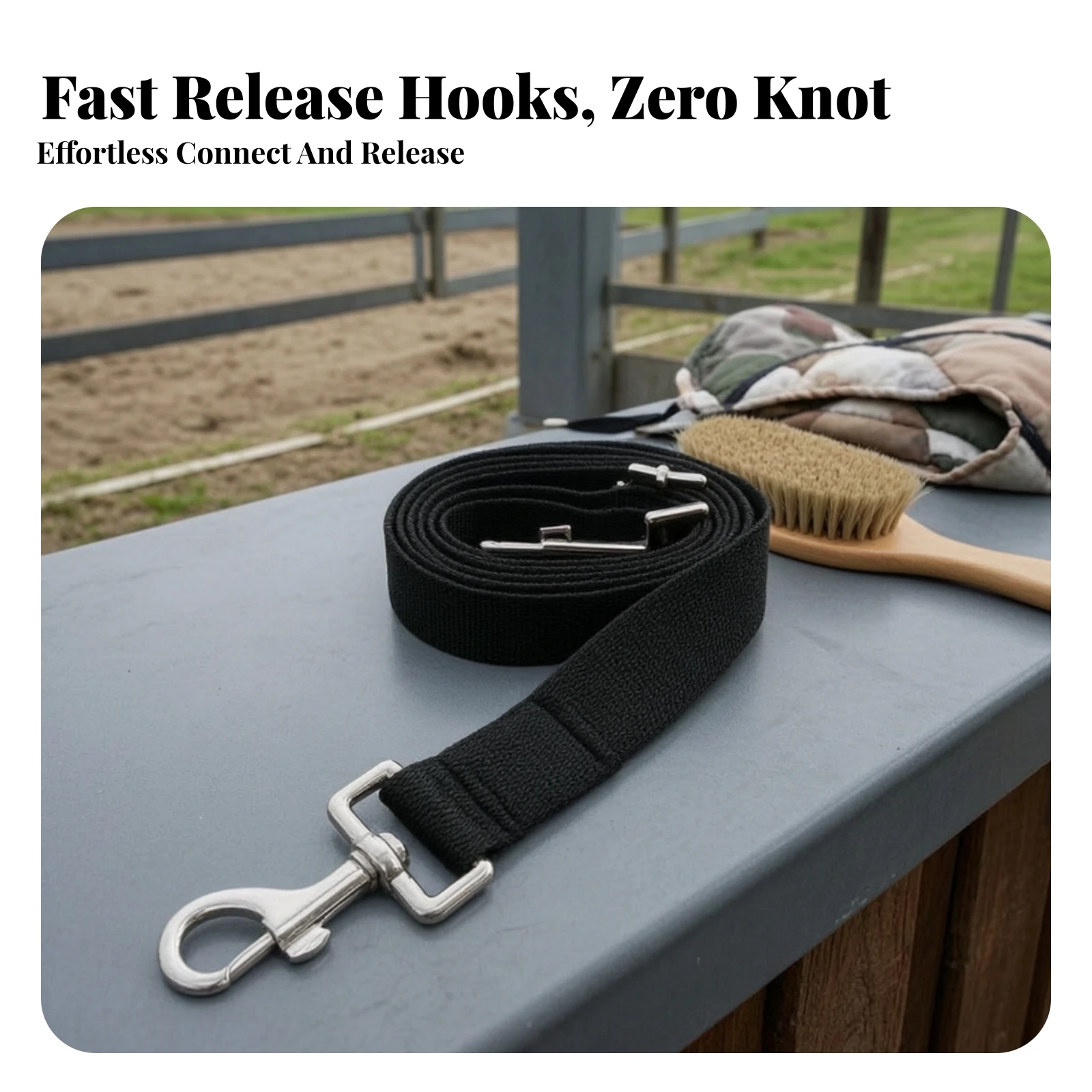 Horse Blanket Strap with Swivel Snap Hooks Heavy-Duty Horse Blanket Replacement Strap Long-Lasting Secure for Equestrians