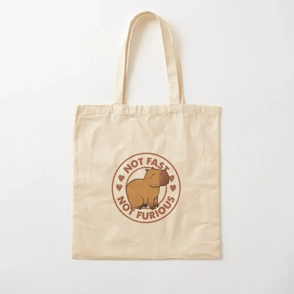 Not Fast Not Furious Capybara by Tobe Fonseca Tote Bag foldable reusable bag Cloth bag sac pour femme