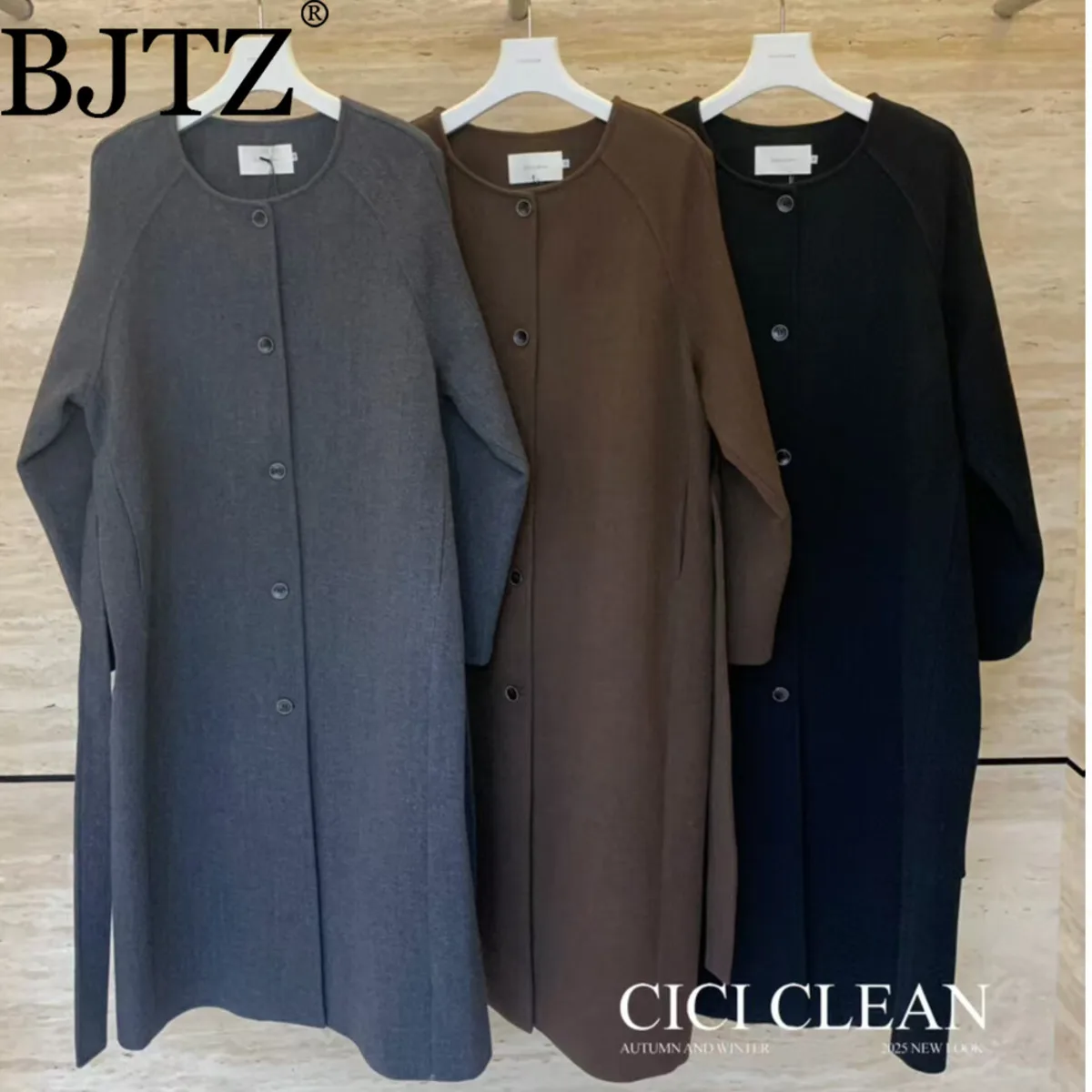 

BJTZ 2025 High-Quality Wool Coat For Ladies - New Style Tweed Coat - Simple And Fashionable - Prestigious Brand - High Quality