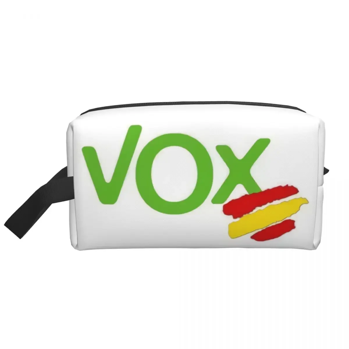 Cute Spain Vox Logo Travel Toiletry Bag for Women Spanish Political Party Makeup Cosmetic Bag Beauty Storage Dopp Kit