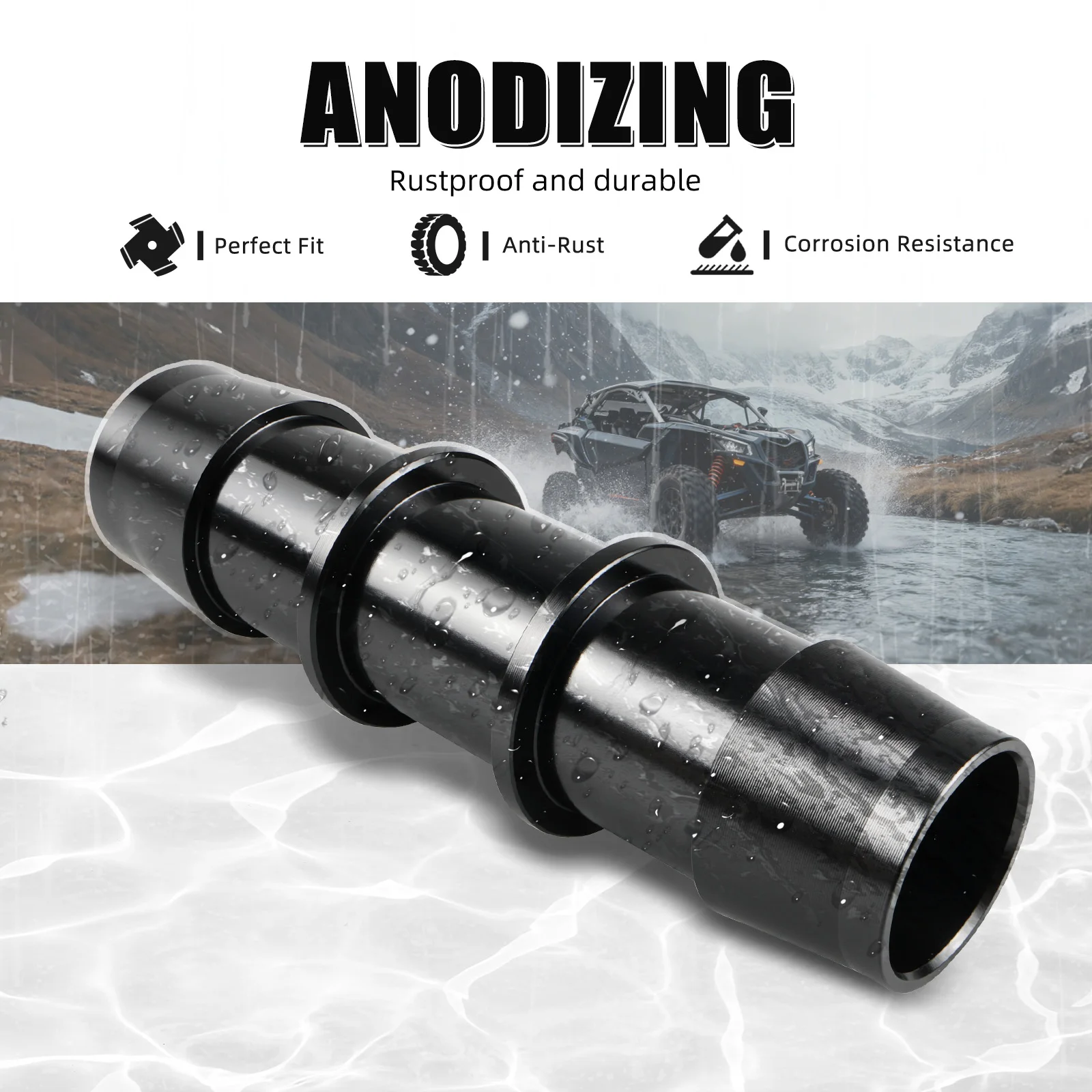 NICECNC X3 Turbo Silikon-Ansaugschlauch-Set für CAN AM X3 2017–2019 4x4 XRC Turbo DPS XMR XRS XDS XRS Max R Aluminium UTV Zubehör – Detail 4