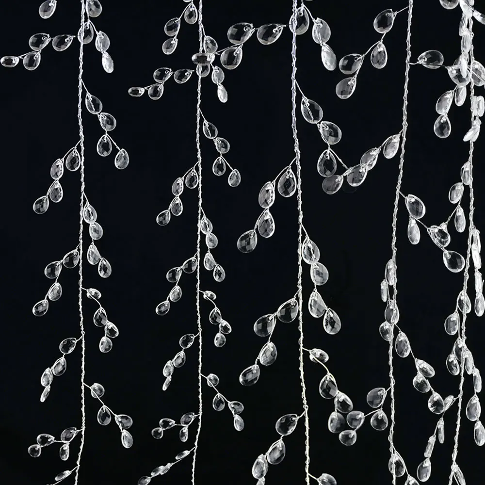 150cm Acrylic Crystal Beads Curtain Garland Droprain Bead Branch String Crystal Bead Wedding Party Christmas Decoration Supplies