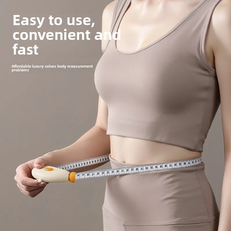 Auto Retractable Body Measuring Tape Magnetic Self Locking Tape For Fitness Waist Chest Arm Sewing Measurement Tool