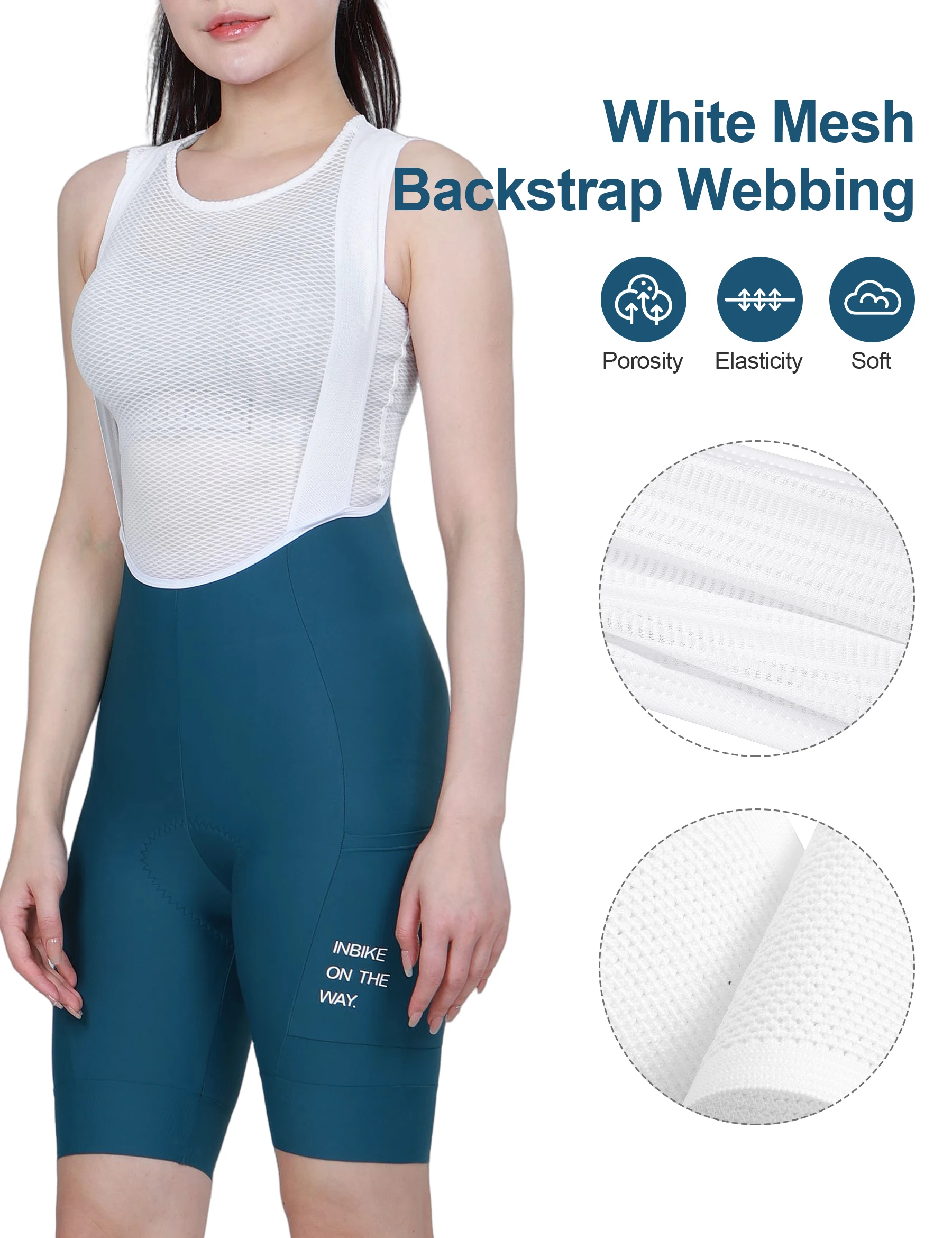 INBIKE Pro Cycling Bib Shorts Women Padded Bike Shorts Biking Pants for Bicycle Pants Breathable Quick-Dry MTB Cycling Clothing - Image 4