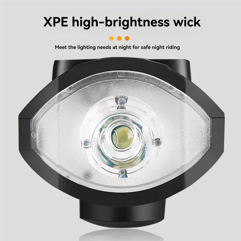 

Перезаряжаемая велосипедная фара RTENTE-USB, водонепроницаемая велосипедная фара с звуковым сигналом 120 децибел, высокая яркость, видимость 80 м
