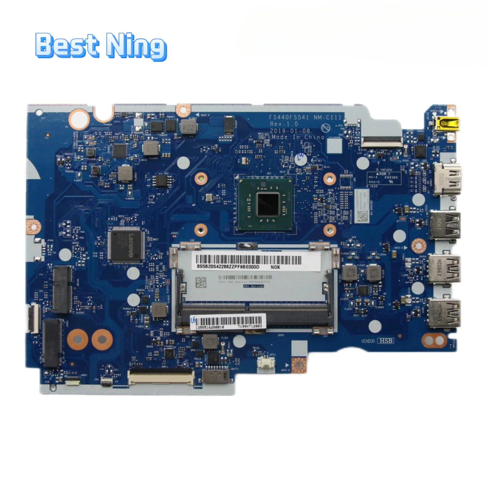 For Ideapad S145-15IGM Laptop Motherboard NM-C111 Mainboard with CPU N5000 DDR4 UMA