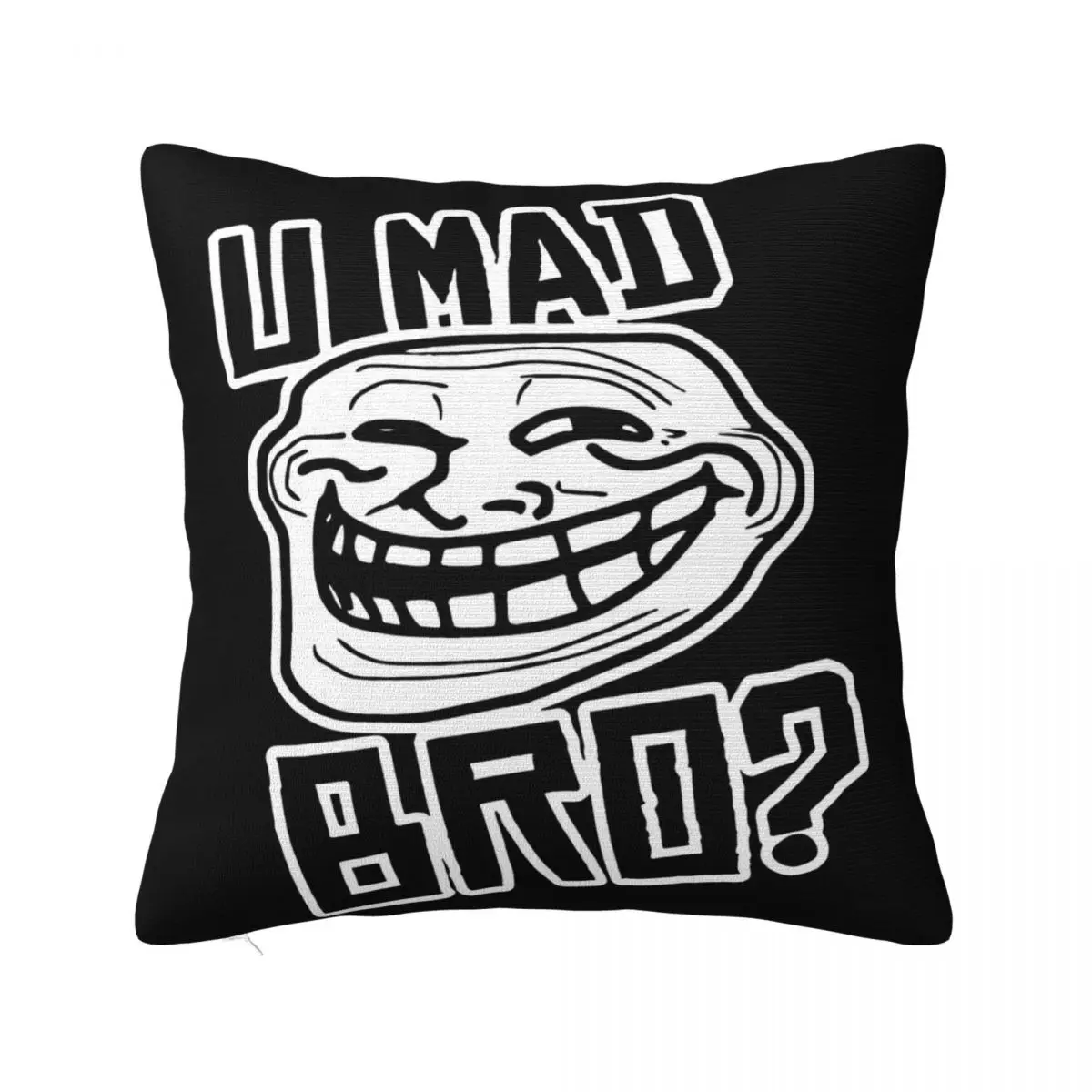 You U Mad Bro Troll Face Meme Internet Humor Joke Nerd Geek Gag Mens Atmungsaktives Headband Sc Pillow Case