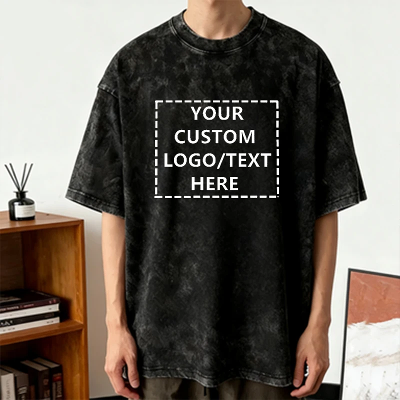 Personalized Custom Picture Washed short-sleeved shirt Your Images Personalized Design Women Fashion Travel Gift for Friends