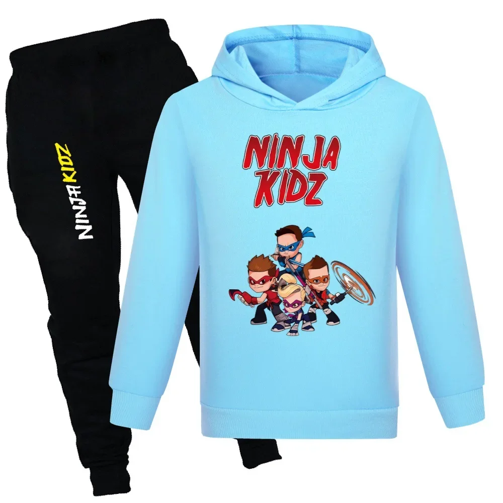 NINJA KIDZ Clothing Set Kids Hoodies Jogger Pants Tracksuit Girls Jacket with Hooded Tops Children Coat Baby Boys Streetwear