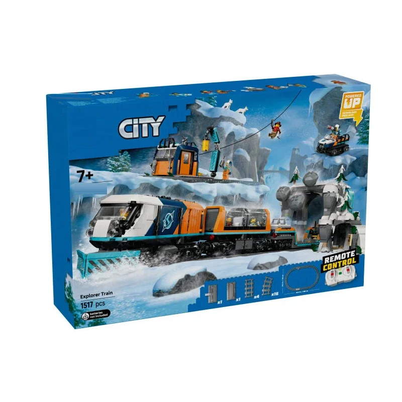 Polar Expedition Expr Train Building Blos Assembly Toy for Boys Gift Train Model Plastic Magnetic Blos Eonal Toy view 4