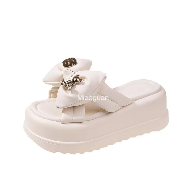 Women Chunky Platform Sandals Casual Anti-slip Slides Summer Wedge Slippers Woman Fashion EVA Outdoor Beach Slippers Flip Flops