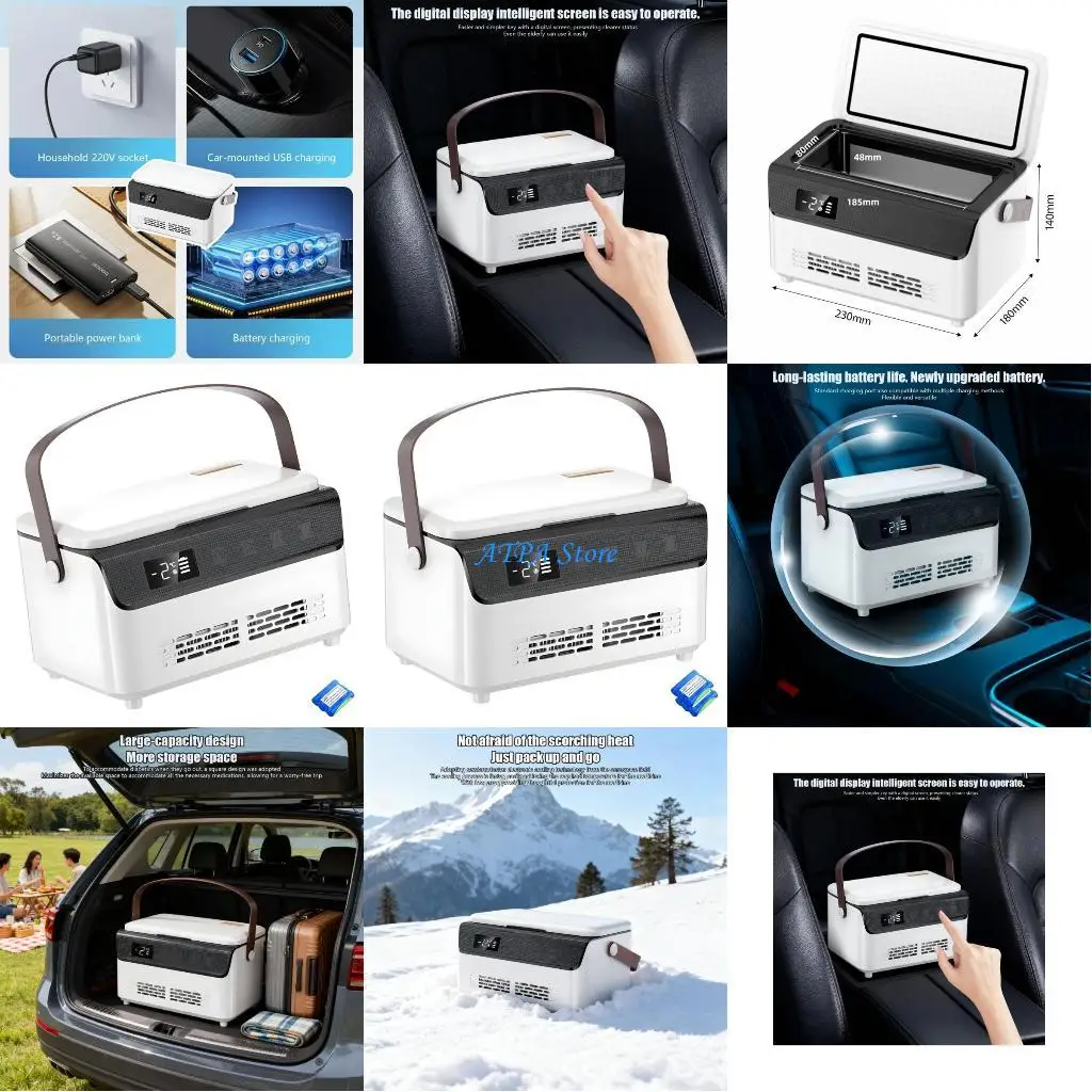 

U13C Coolers Box Touch Control Screen Car Fridge For Outdoor Adventures With 0°C To 18°C Customizable Settings