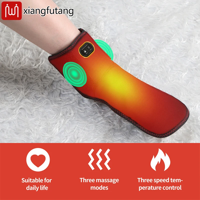 

Electric Heated Ankle Massager - 3-Level Adjustment - Muscle Relax & Ankle Joint Comfort - Foot Care for Fitness Fans/Seniors