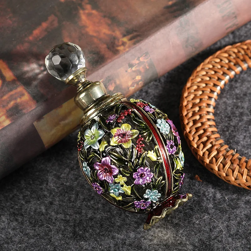 1pcs New Creative 10ML Round Ball Metal Bottle Middle East Dubai Fragrance Arabian Zinc Alloy Perfume Bottle