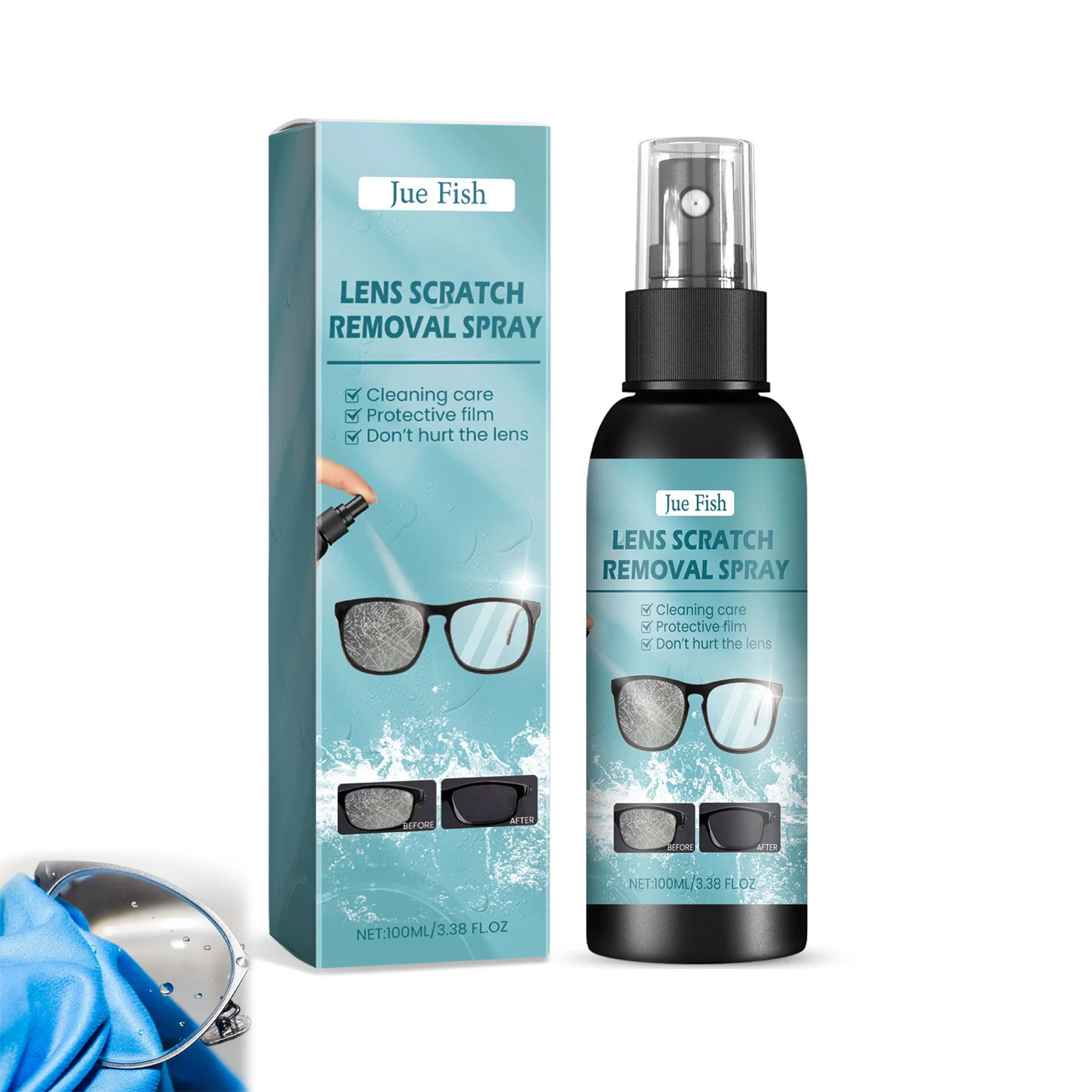 ‌100ml Professional Lens Scratch Remover Repair Scratches Restore Clarity Eyeglasses Remove Scratches Enhance Lens Durability