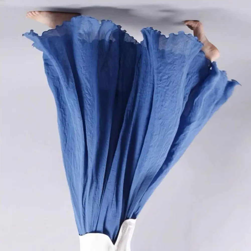 

Spring Summer Casual Flowy Skirts 2025 Double Layer Women Skirt Wide Hem A-line Loose Fit Elastic Waist Design Maxi Skirt