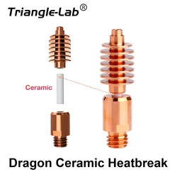 Trianglelab Dragon Heatbreak Ceramic Core High Temperature Wear Resistant FOR GF CR Metal Luminous filament Dragon Hotend