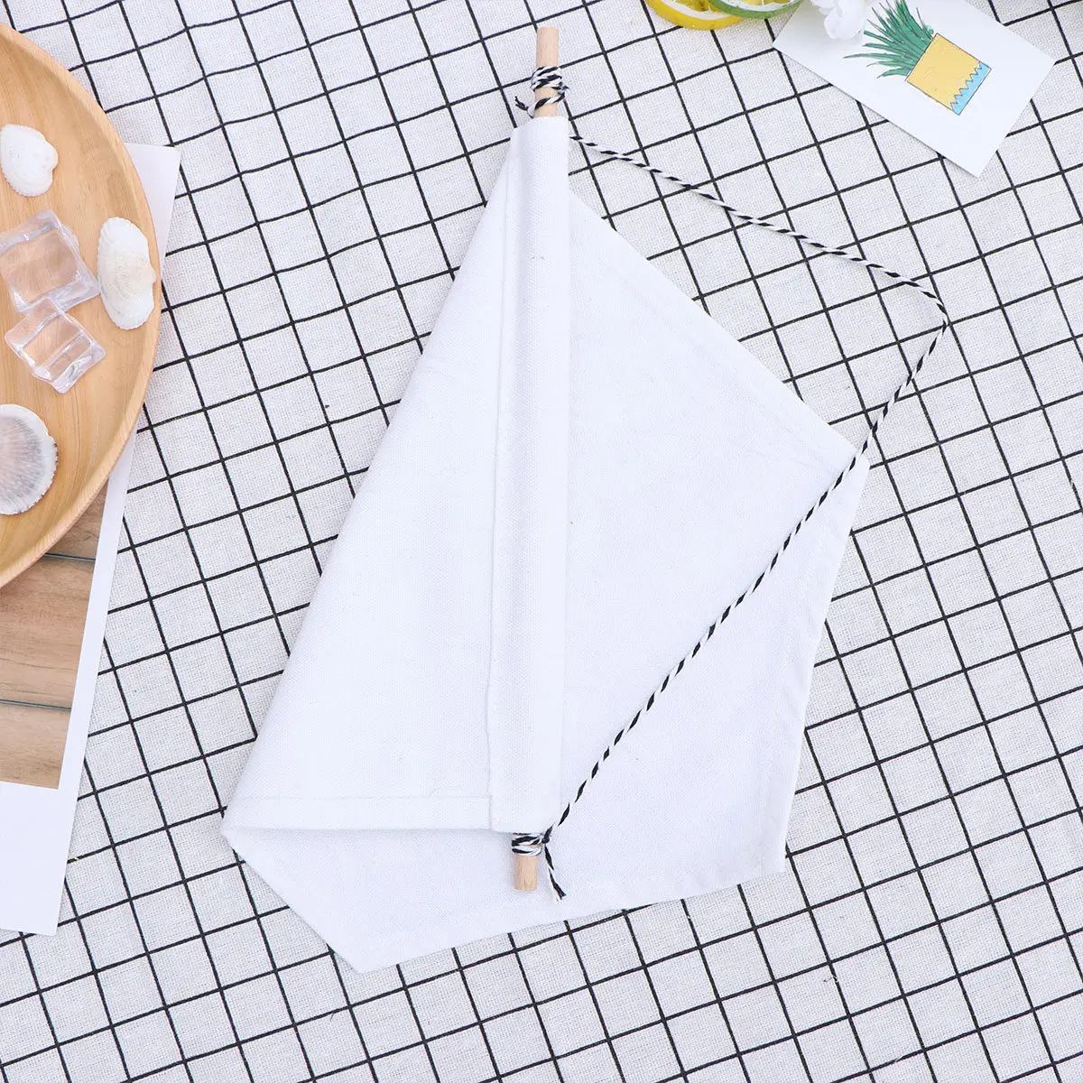 2Pcs Pin Display Wall Banner Canvas Pennant Natural Cotton Plain Blank Canvas Enamel Lapel Badge Flag Organizer Decoration